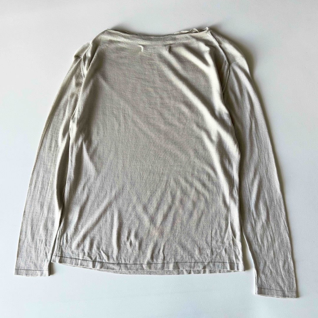 evam eva ウォッシャブルシルクカシミヤボートネックプルオーバー ニット