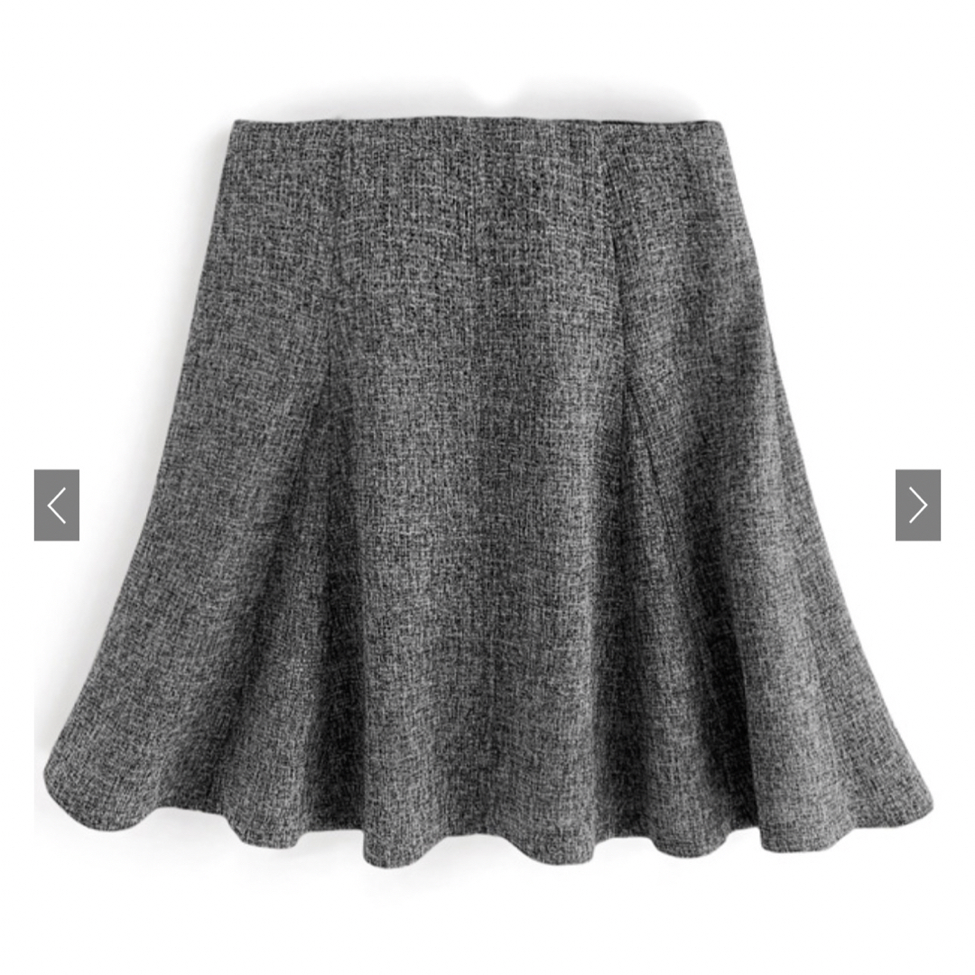 GRL(グレイル)のGRL インパン裏地付きツイードフレアミニスカート レディースのスカート(ミニスカート)の商品写真
