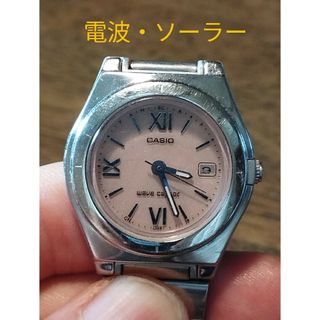 カシオ(CASIO)のAB18　カシオ・ウェーブセプター　電波・ソーラー時計　日付つき(腕時計)