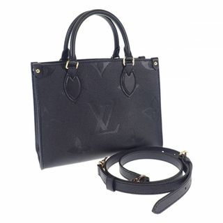 ルイヴィトン(LOUIS VUITTON)の【中古】【Sランク】LOUIS VUITTON ルイヴィトン オンザゴーPM ハンドバッグ ショルダーバッグ 2way M45653 アンプラント ブラック ノワール【ISEYA】(その他)