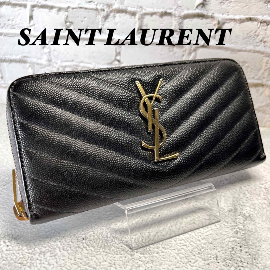 Saint Laurent - イヴ・サンローラン 長財布 ラウンドジップ YSL ...