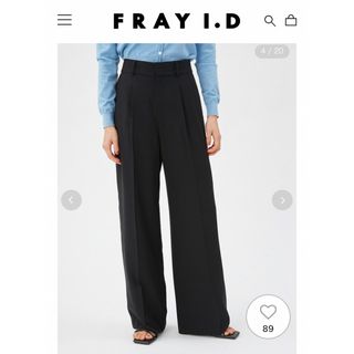 フレイアイディー(FRAY I.D)のfray i.d ツイルワイドストレートパンツ　2023  23ss(カジュアルパンツ)