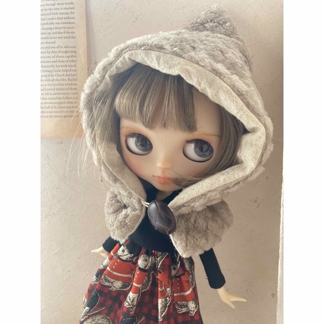 minico とんがり帽子と長袖動物柄ワンピース ブライス アウトフィット