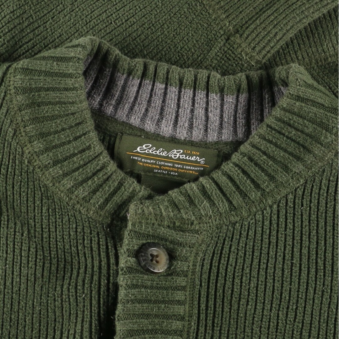Eddie Bauer - 古着 エディーバウアー Eddie Bauer リブ編み コットン