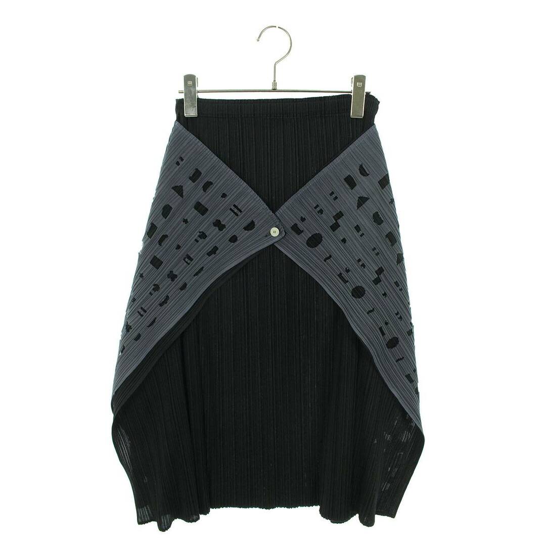 PLEATS PLEASE ISSEY MIYAKE - プリーツプリーズ  PP71-JG505 カッティングデザインラップスカート レディース 3
