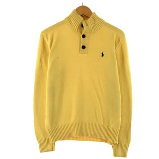 ラルフローレン(Ralph Lauren)の古着 ラルフローレン Ralph Lauren POLO RALPH LAUREN コットンニットハーフボタンセーター メンズS /eaa372450(ニット/セーター)