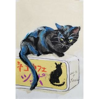 (看板猫) 猫　原画　絵画　イラスト　ドローイング　ペット(絵画/タペストリー)