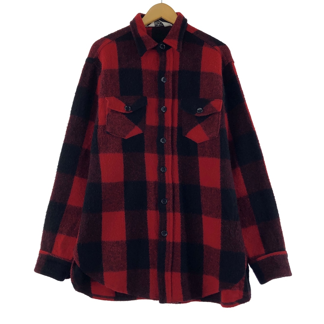 70年代 ウールリッチ WOOLRICH バッファローチェック ウールシャツ USA製 メンズL ヴィンテージ /eaa369803