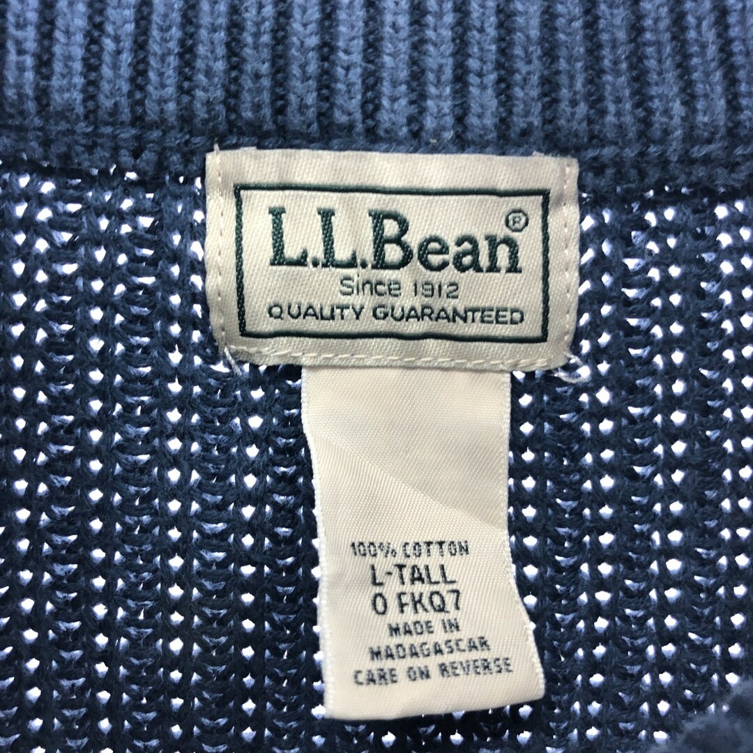 L.L.Bean - 古着 エルエルビーン L.L.Bean リブ編み コットンニット