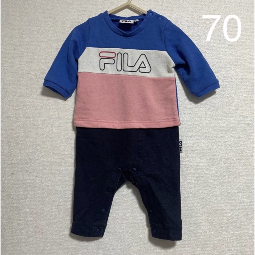 FILA(フィラ)のFILA 切り替え風ロンパース ベビー カバーオール キッズ/ベビー/マタニティのベビー服(~85cm)(ロンパース)の商品写真