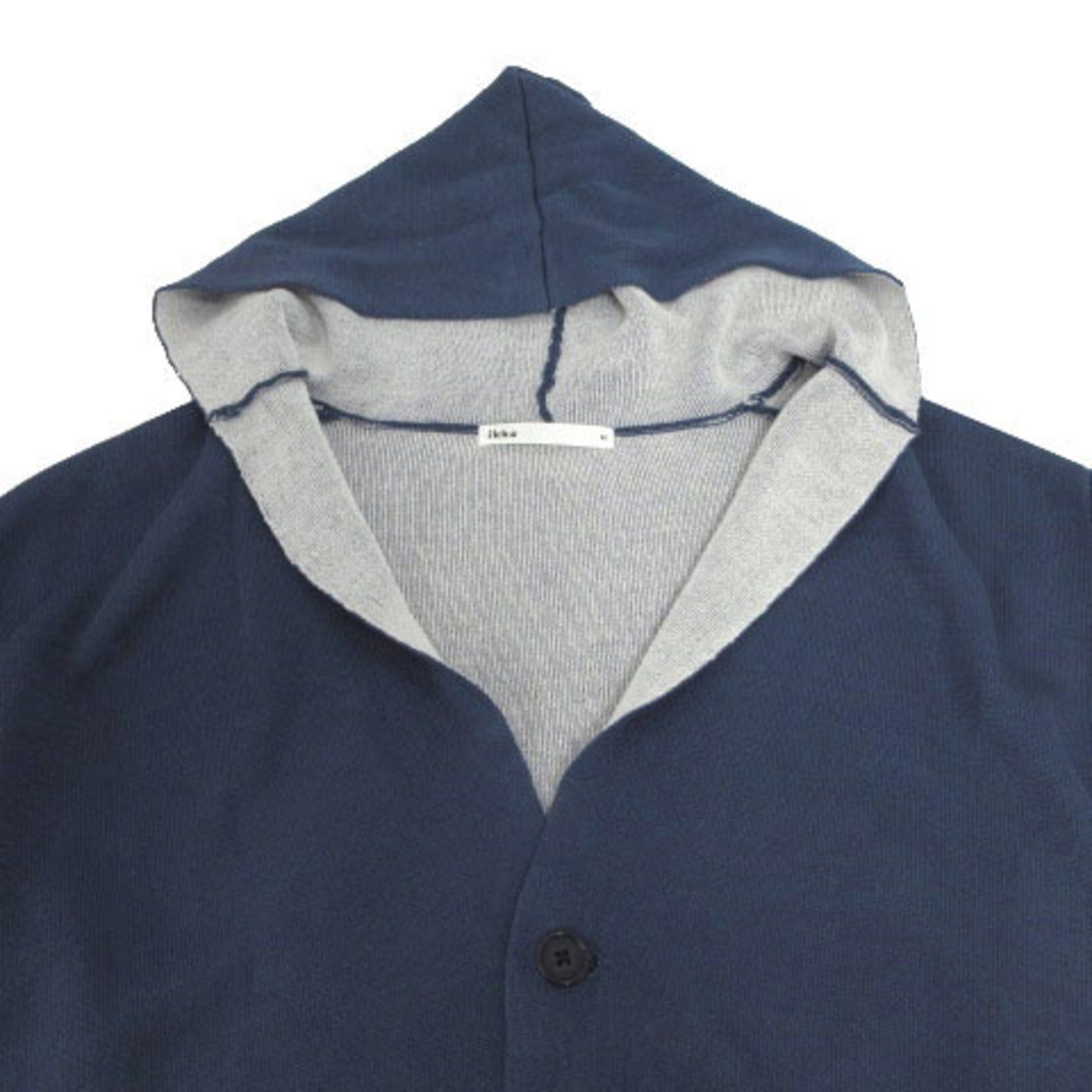 ikka(イッカ)のイッカ ikka ジャケット ニット フーディー 長袖 ブルー系 青系 M メンズのジャケット/アウター(テーラードジャケット)の商品写真