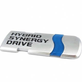 シルバー　HYBRID 車ステッカープレートエンブレムクロームメタルハイブリッド(車外アクセサリ)