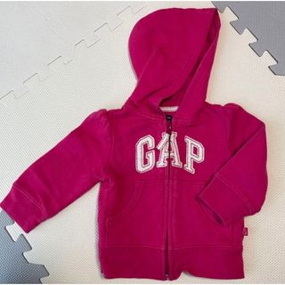 ベビーギャップ(babyGAP)の80cm baby gap パーカー ピンク ロゴ ギャップ(トレーナー)