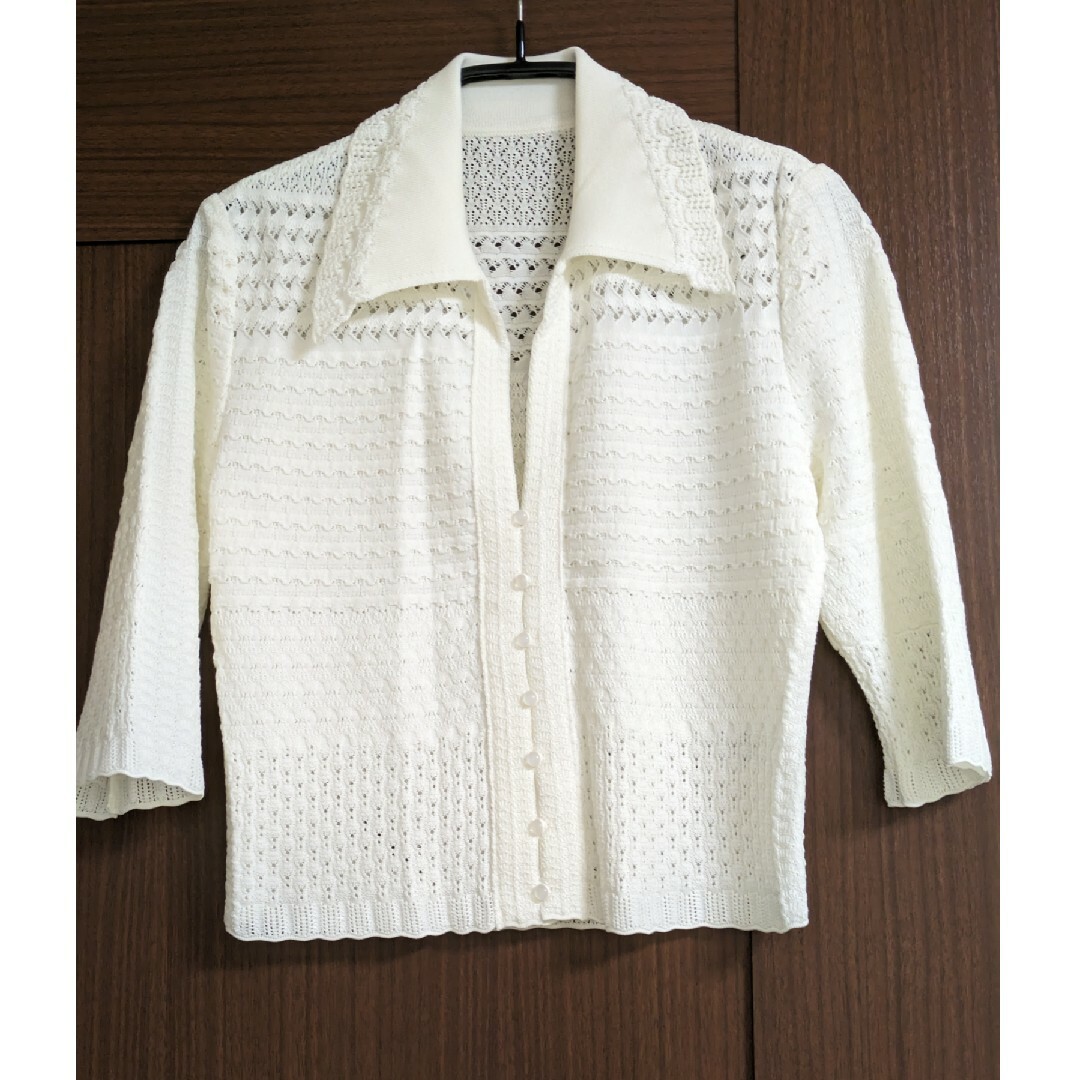 mame - Mame Kurogouchi Lace Knitted Top - whiteの通販 by