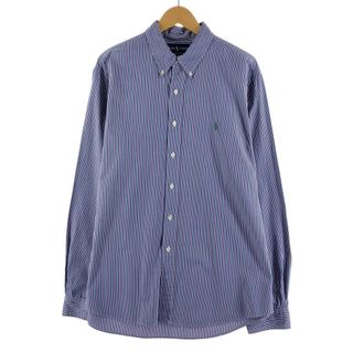 ラルフローレン(Ralph Lauren)の古着 ラルフローレン Ralph Lauren CUSTOM FIT 長袖 ボタンダウンストライプシャツ メンズXXL /eaa372558(シャツ)