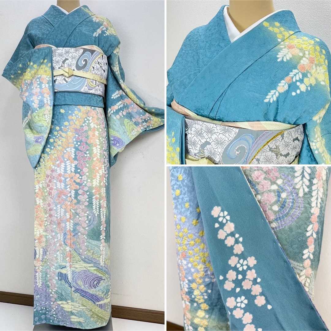 新品未使用【十日町友禅】絞り染 訪問着 正絹 袷 s818の通販 by 新品未使用【十日町友禅】絞り染 訪問着 正絹 袷 s818の通販 by
