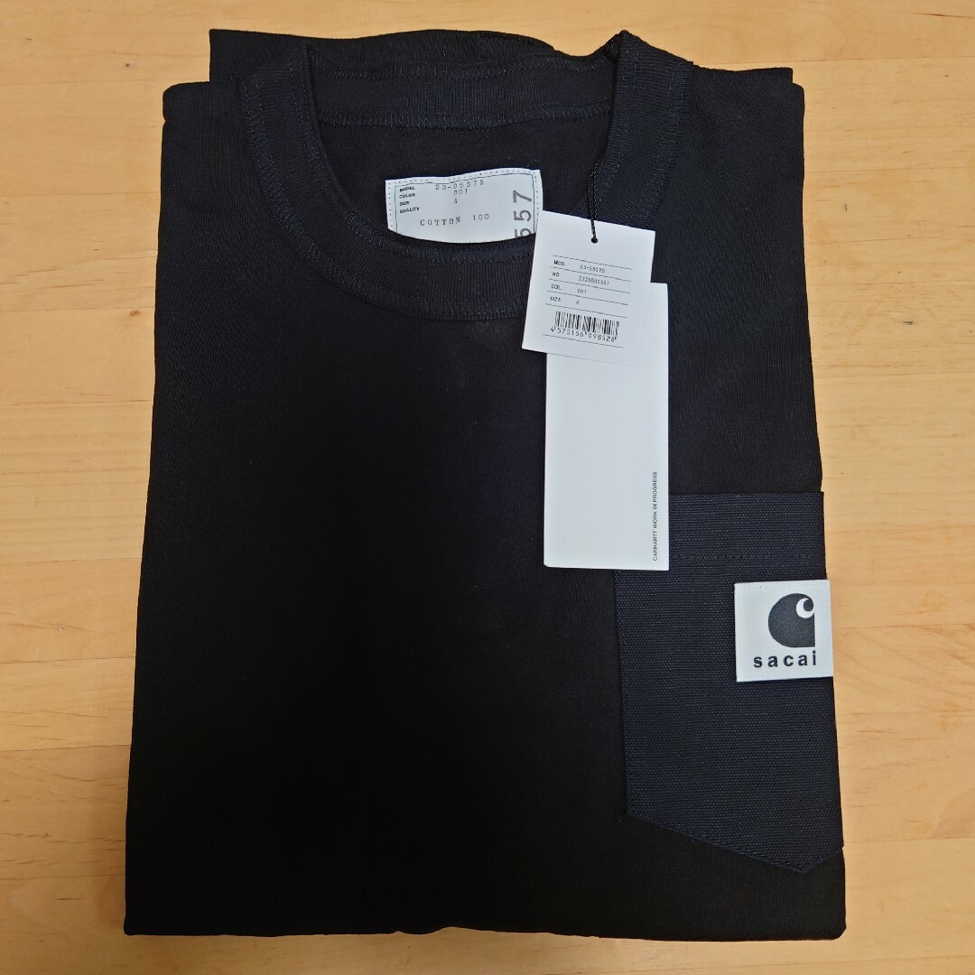sacai×carhart wip t-shirt black XL