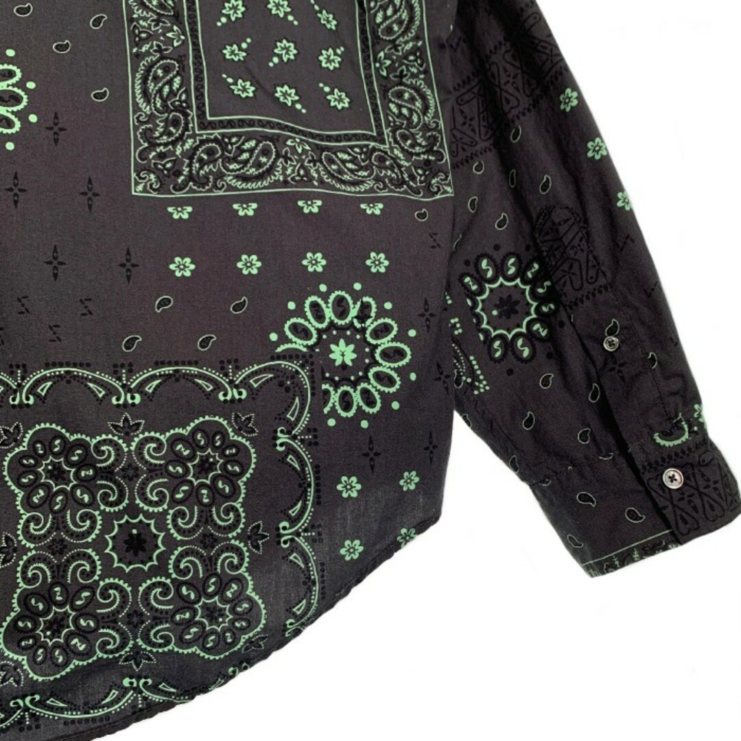 SSZ エスエスズィー 23SS PAISLEY SHIRT ペイズリーシャツ ブラック オーバーサイズ Size M