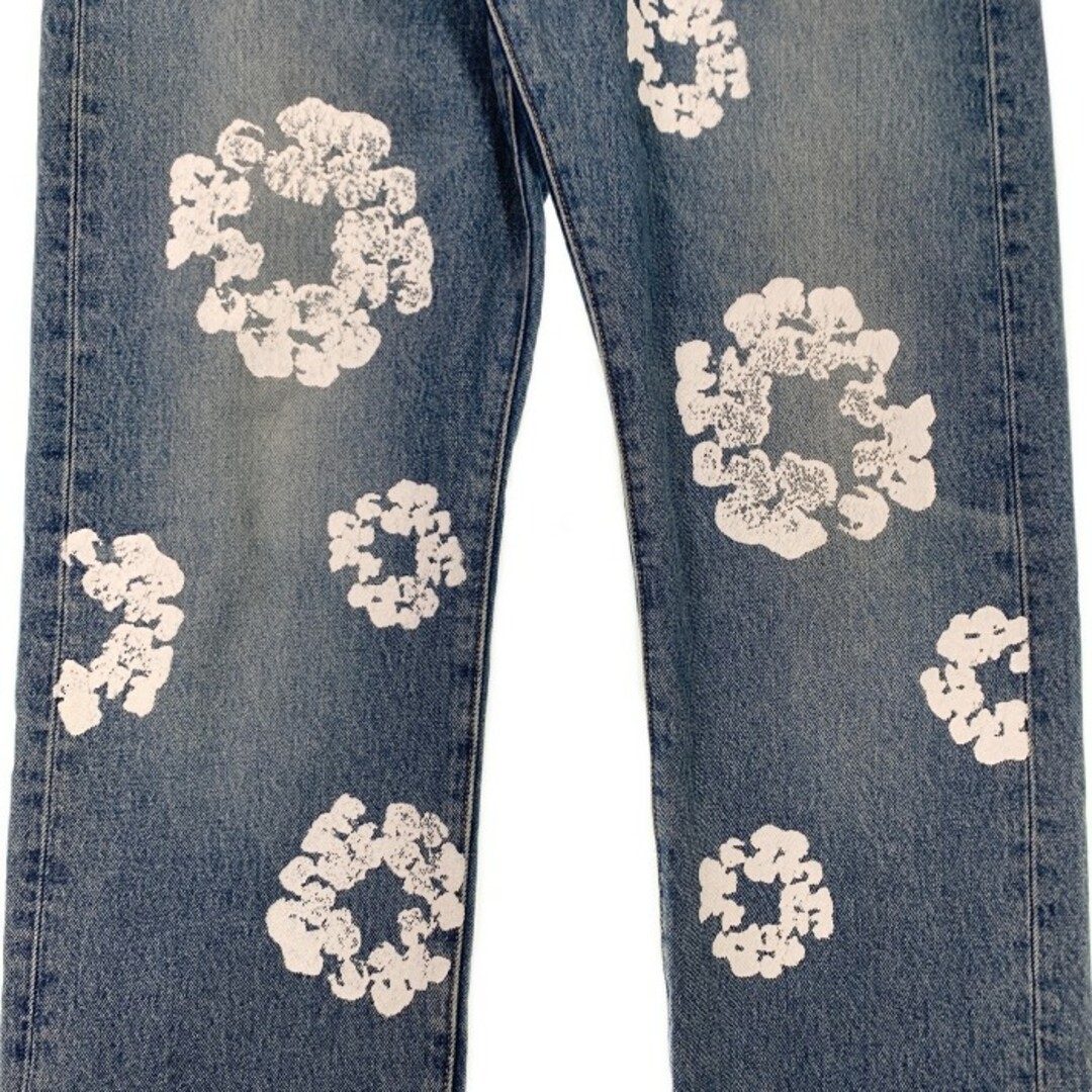 DENIM TEARS デニムティアーズ LEVI'S リーバイス 501 DT Wreath Jean リースプリント デニムパンツ インディゴ  Size 33×32