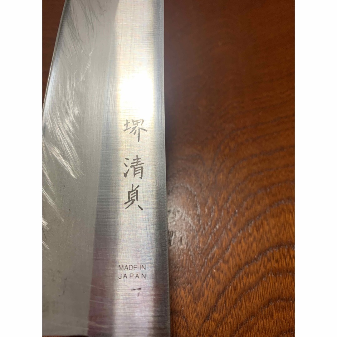 三徳包丁- 堺清貞 全長29cm刃16,5cm重約90g ★送料無料 インテリア/住まい/日用品のキッチン/食器(調理道具/製菓道具)の商品写真