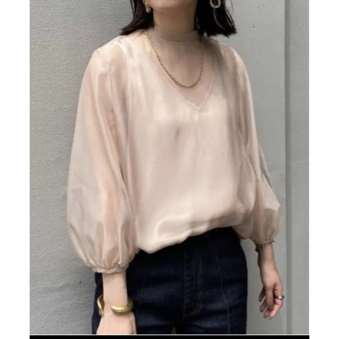 AIRLY SHEER BLOUSE パープル【Ameri VINTAGE】