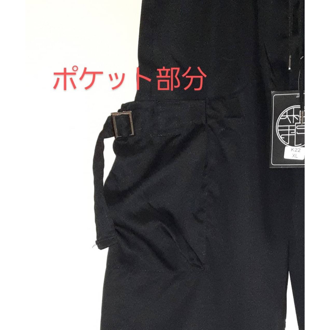 ミリタリーカーゴパンツ　ワイド ブラック カジュアル ユニセックス 韓国 メンズのパンツ(ワークパンツ/カーゴパンツ)の商品写真