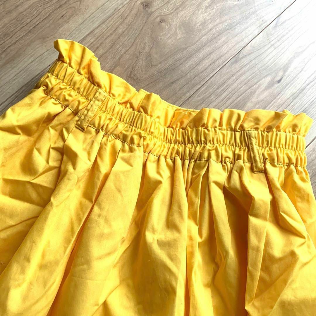 ロングスカート イエロー Lサイズ レディースのスカート(ロングスカート)の商品写真