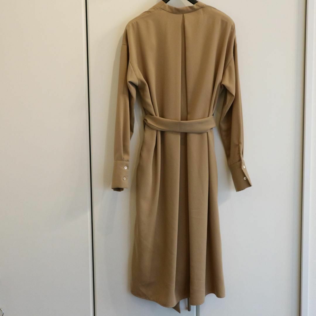 IENA 3wayノーカラーシャツワンピース ベージュ IENA 3wayノーカラーシャツワンピース ベージュ