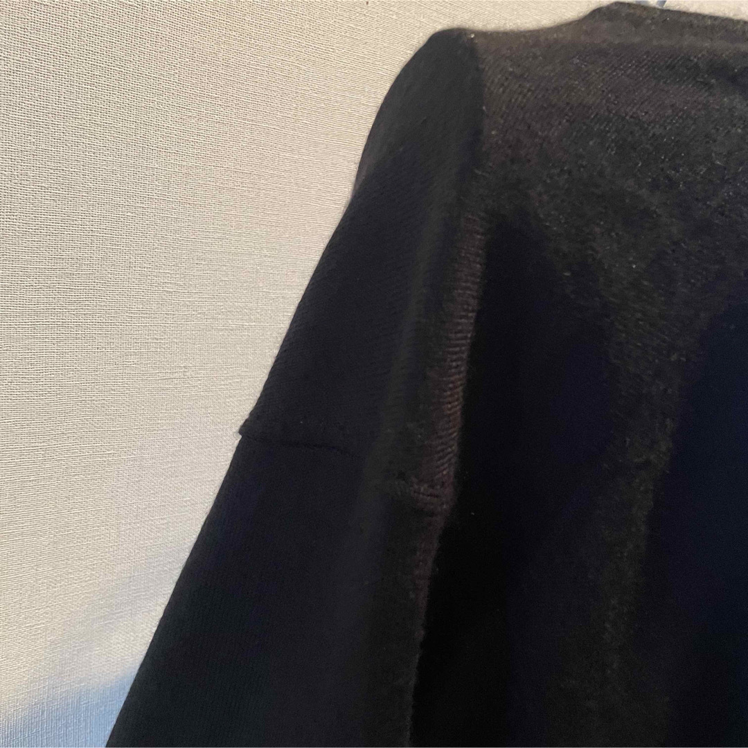 黒 ニット シンプル カシミア シルク 絹 ドルマン袖 レディースのトップス(ニット/セーター)の商品写真