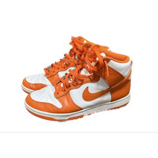 ナイキ(NIKE)のNIKE dunkhigh ナイキ ダンクハイ　ダンク　オレンジホワイト(スニーカー)