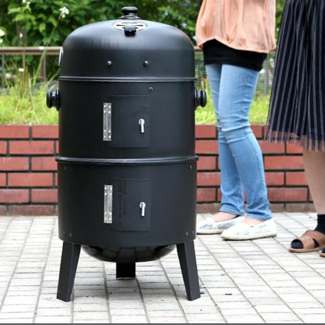 バーベキューコンロ バーベキューグリル BBQ 丸型 大型 蓋付き コンロ 屋外