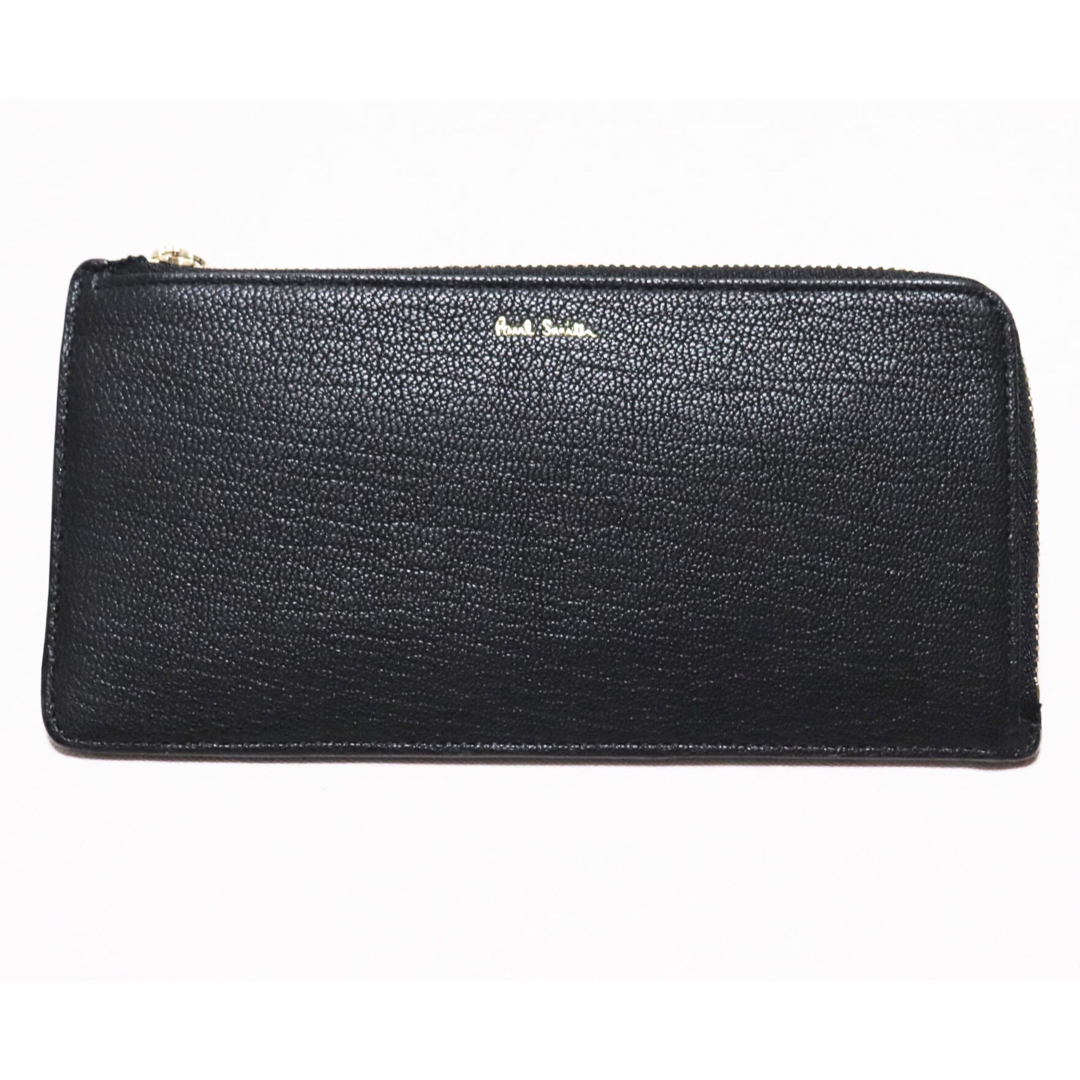 ポールスミス》箱付新品 カラースロット シボ感 レザーL字ファスナー式