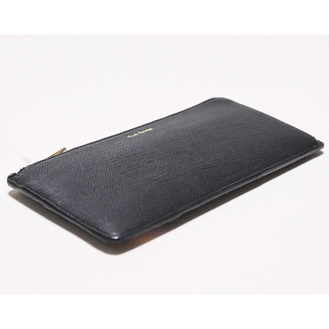 ポールスミス》箱付新品 カラースロット シボ感 レザーL字ファスナー式