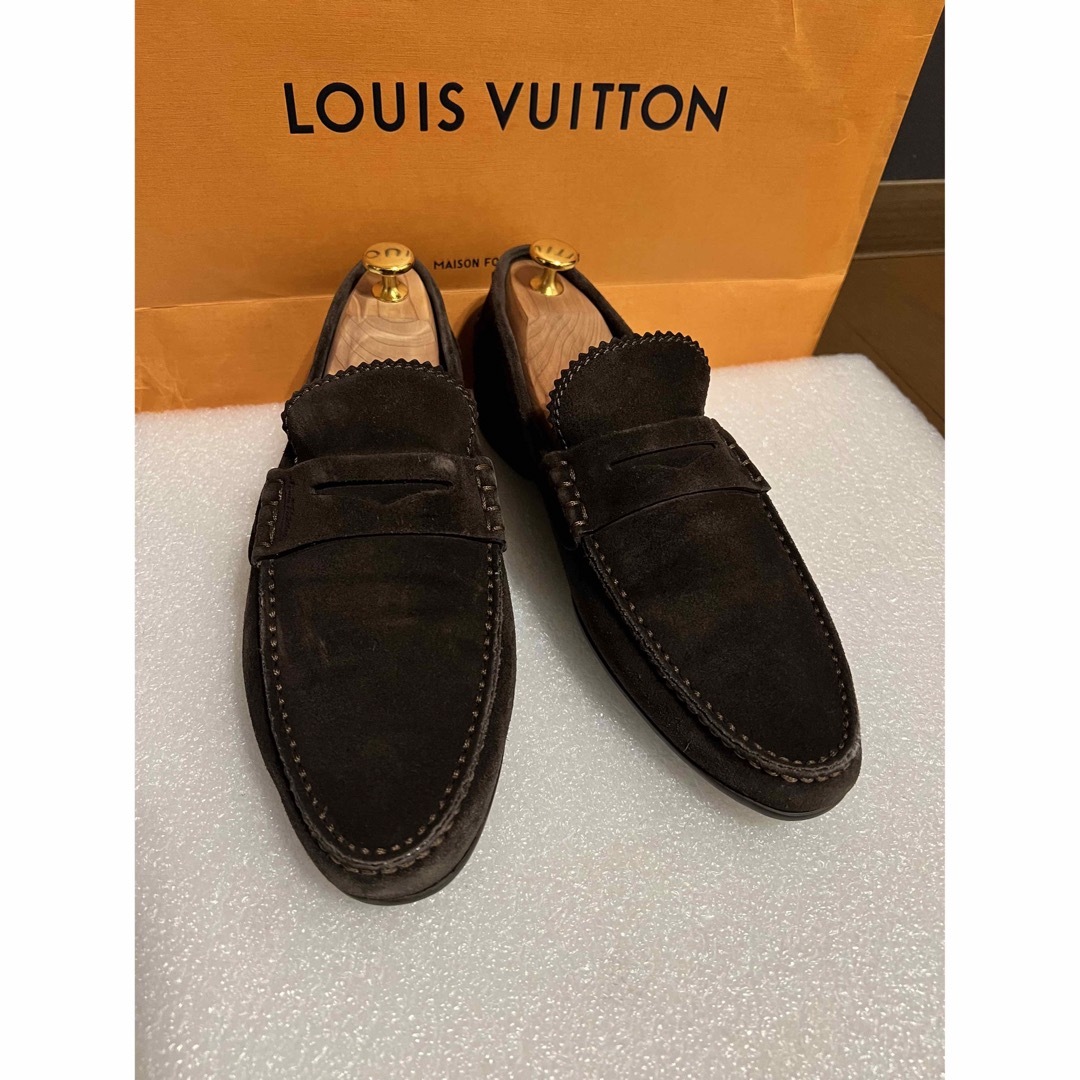 (美品/サイズ8.5)ルイヴィトン（louisvuitton)、スエードシューズ