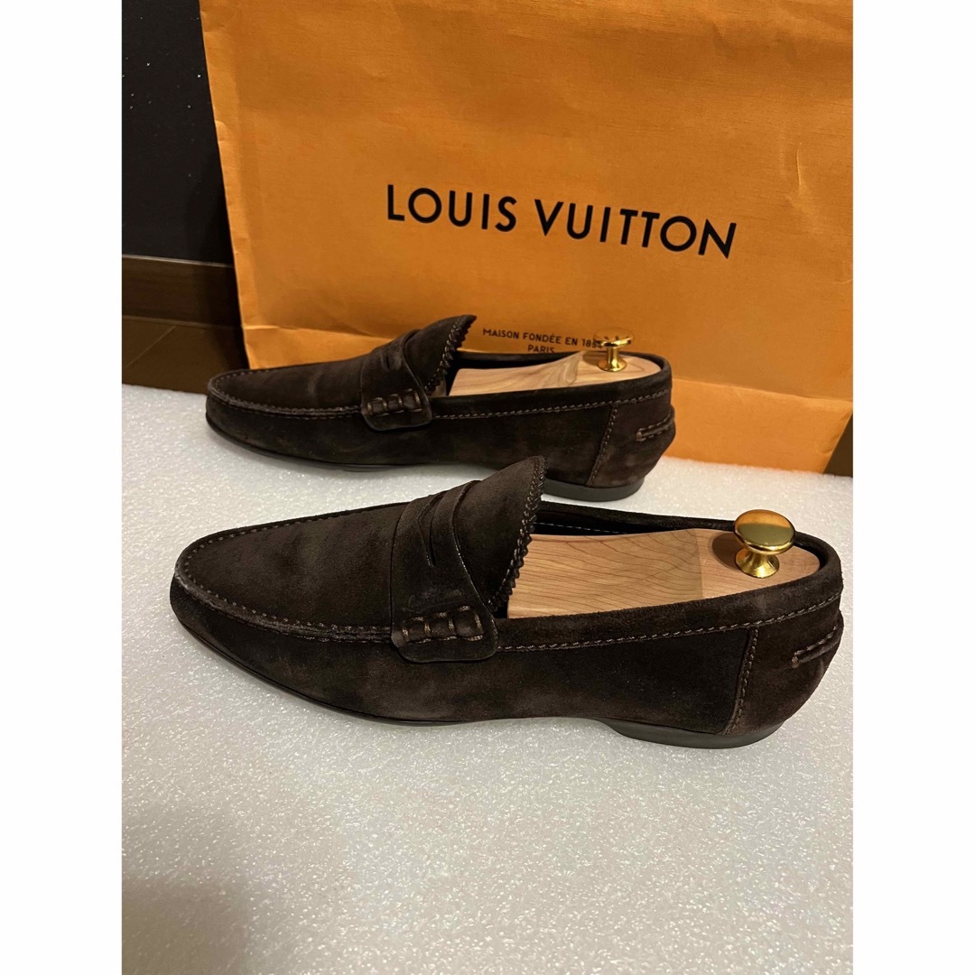 louis vuitton スエードドレスシューズ6 2/1新品 - ドレス/ビジネス