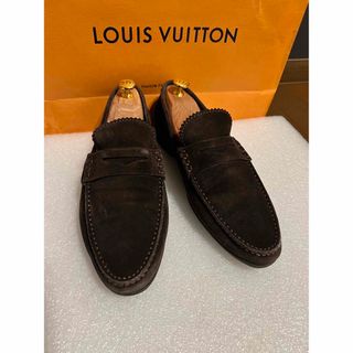 ルイヴィトン(LOUIS VUITTON)の★人気 ルイヴィトン スエード ドライビングシューズ 6 1/2 26.5cm (スリッポン/モカシン)