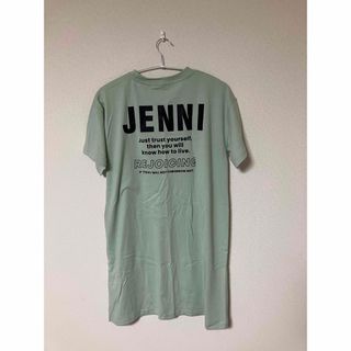 ジェニィ(JENNI)の160センチ JENNI 半袖Tシャツワンピース グリーン 新品　ジェニー 半袖(ワンピース)