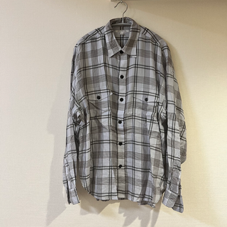 フィルザビル(FILL THE BILL)のFILL THE BILL メンチェックシャツ グレー size 2 LARGE(シャツ)