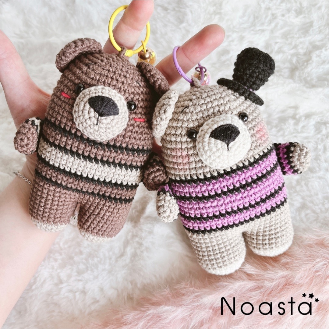 ★オープニングSALE★No.4 ブラウンクマちゃん キーホルダー