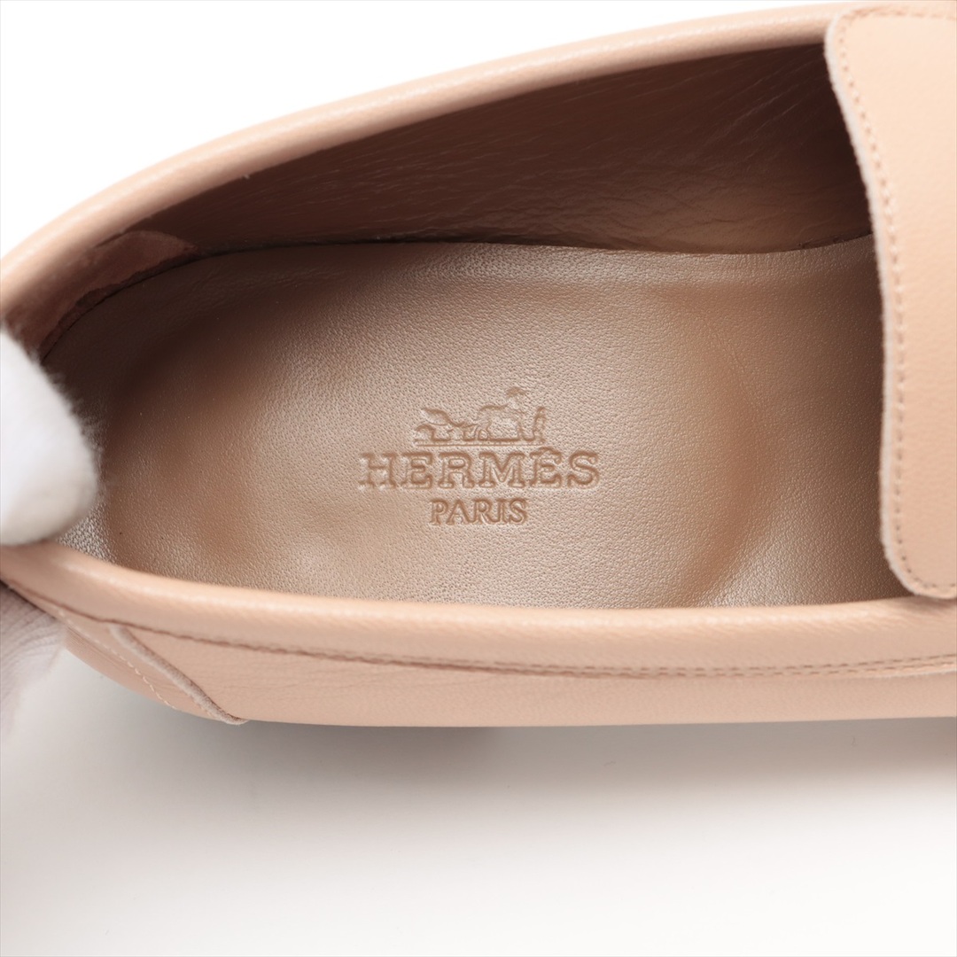 Hermes(エルメス)のエルメス パリ レザー 35 1/2 ベージュ レディース ローファー レディースの靴/シューズ(ローファー/革靴)の商品写真