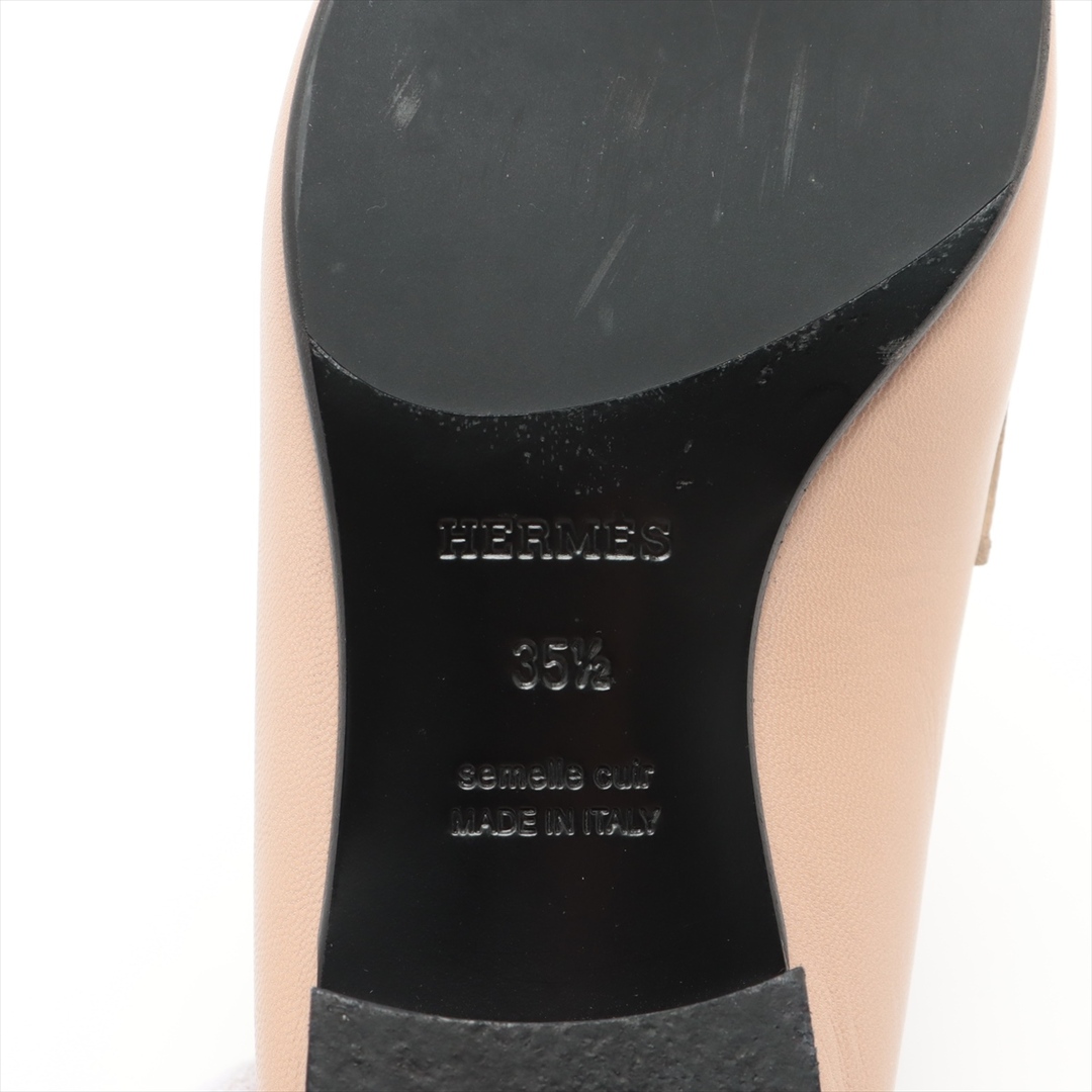 Hermes(エルメス)のエルメス パリ レザー 35 1/2 ベージュ レディース ローファー レディースの靴/シューズ(ローファー/革靴)の商品写真