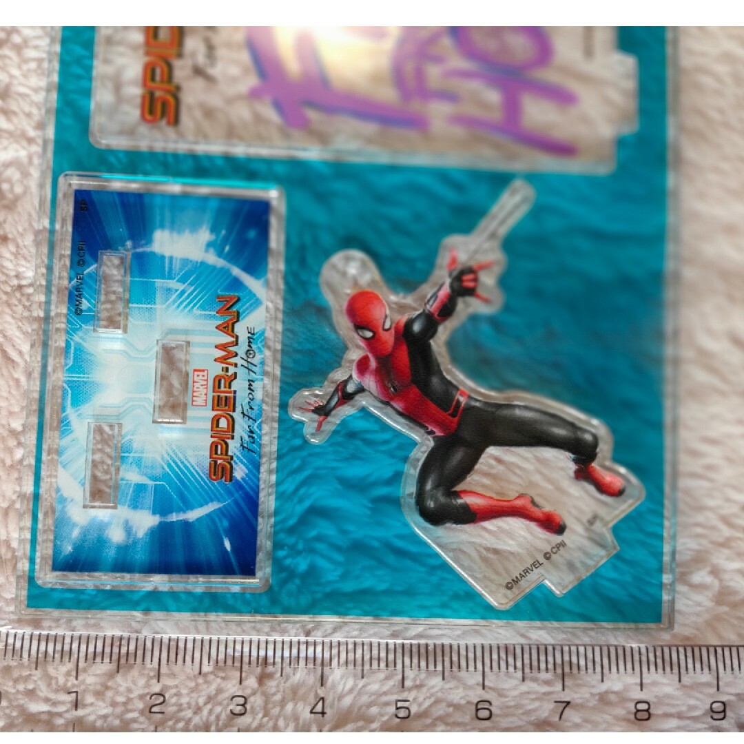 スパイダーマンボールチェーン付きアクリルスタンド エンタメ/ホビーのアニメグッズ(その他)の商品写真