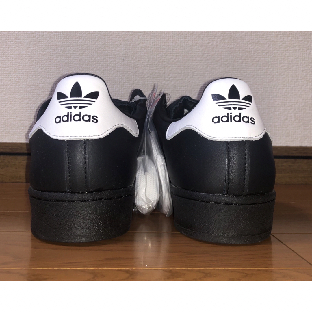 31cm 新品 adidas SUPERSTAR LACELESS ブラック 黒 4