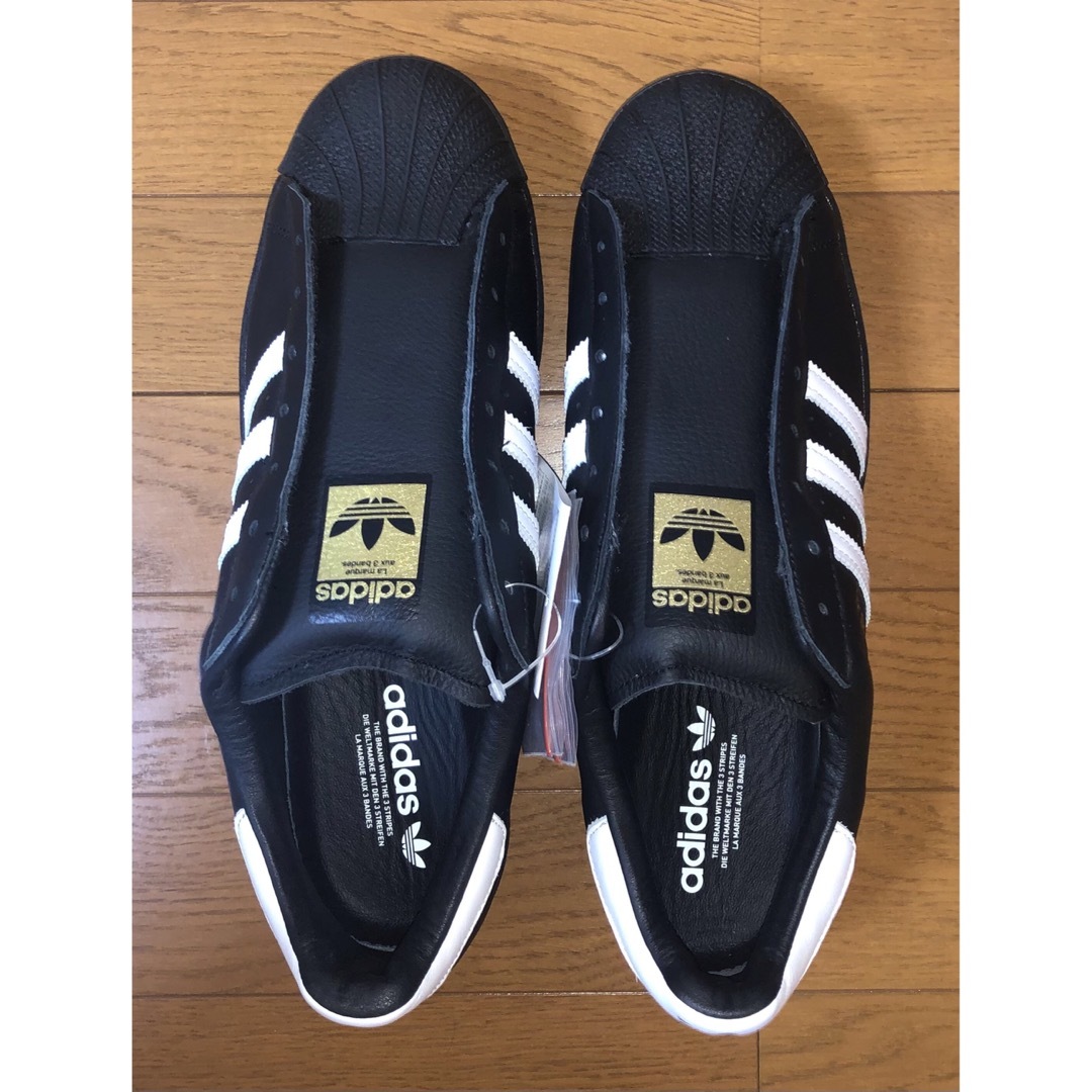 31cm 新品 adidas SUPERSTAR LACELESS ブラック 黒 5