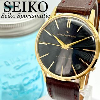 セイコー(SEIKO)の94【美品】SEIKO セイコースポーツマチック時計　メンズ腕時計　ブラック(腕時計(アナログ))