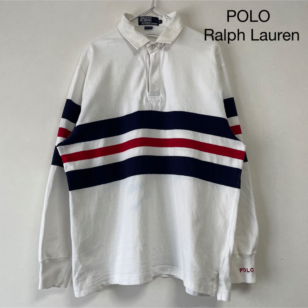 POLO SPORT ボーダー ラガー シャツ トリコロール カラー LL POLO SPORT ボーダー ラガー シャツ トリコロール カラー LL
