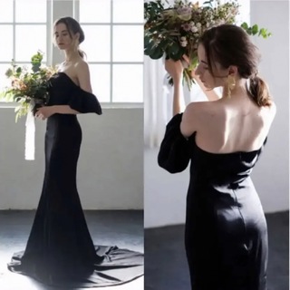 ドレスプロダクション ブラック ソフトマーメイドドレス(ウェディングドレス)