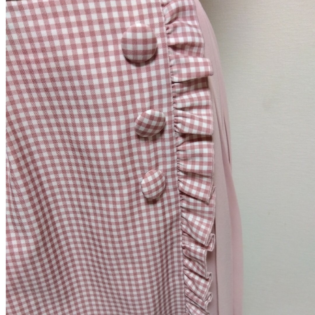 axes femme(アクシーズファム)のアクシーズファムポエティックチェック柄切り替えスカート レディースのスカート(ひざ丈スカート)の商品写真