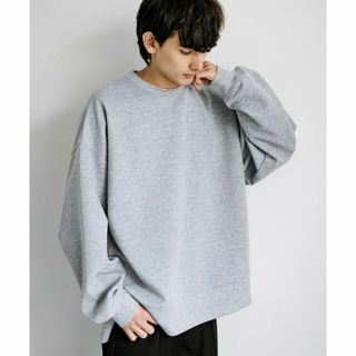 ロッキーモンロー(Rocky Monroe)の【杢グレー】オーバーサイズダンボールニットクルーネック長袖カットソー(カットソー(長袖/七分))