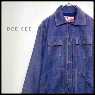 USA製　DEE CEE 80s Gジャン　デニムジャケット　紫　短丈　アメカジ(Gジャン/デニムジャケット)